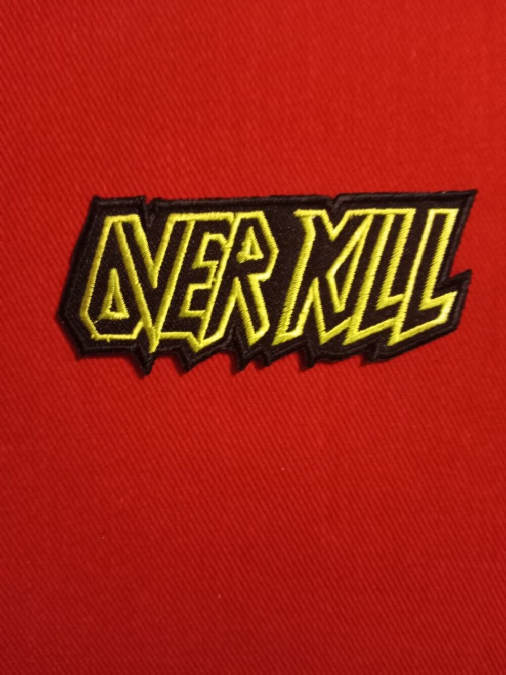 Over Kill Thrash Metal Die Cut Embroidered Patch